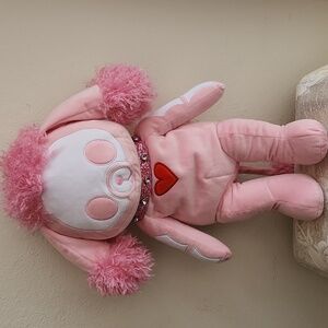 Skelanimals  Pink Plush Poodle Backpack New